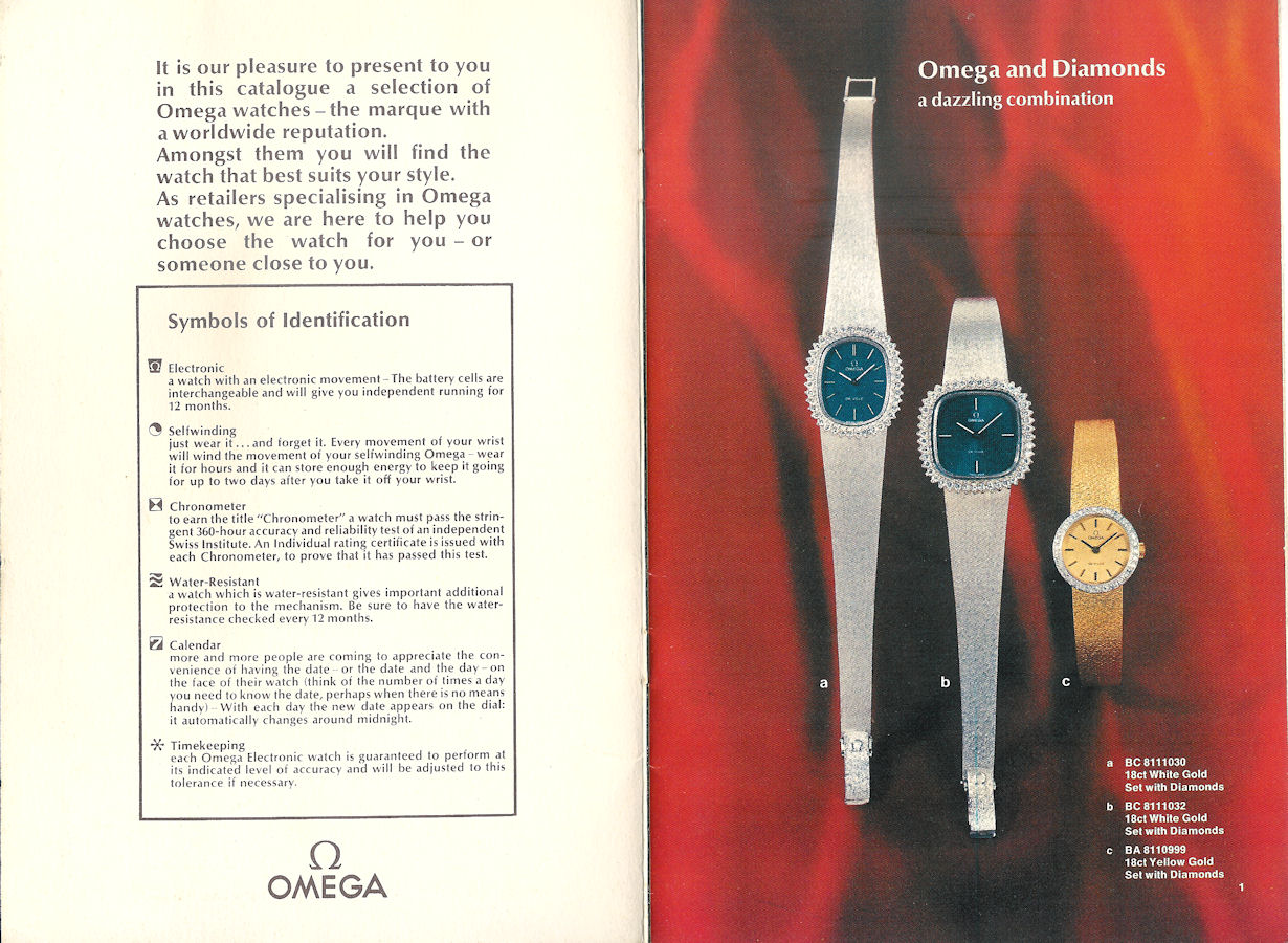 A UK Omega catalogue from 1974