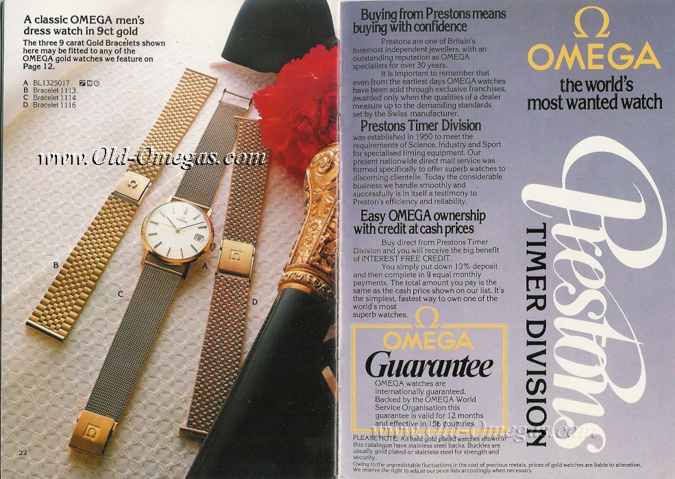A UK Omega brochure from 1981