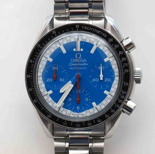 omega speedmaster schumacher blue