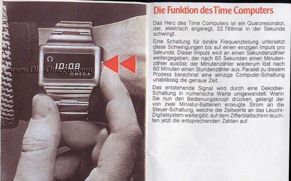 A German Omega Owners Manual for the Time Computer